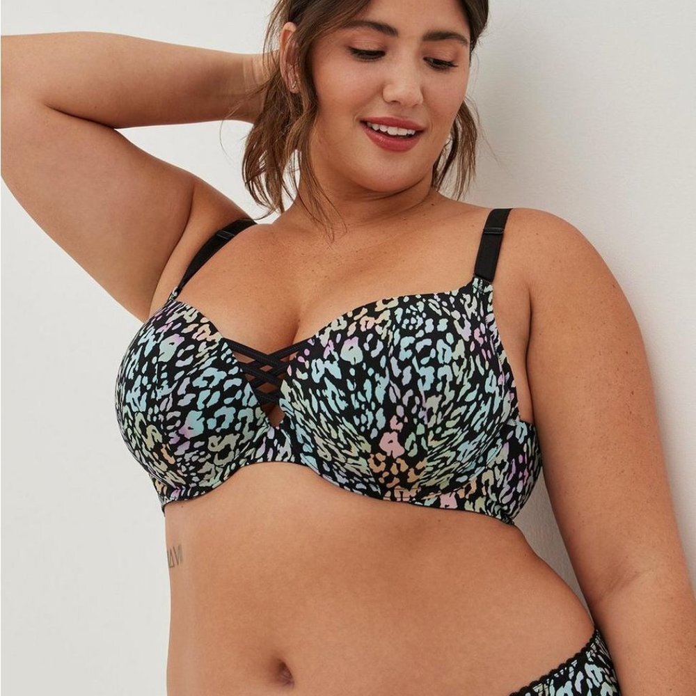 Torrid Animal Print Plunch 360 Smooth Bra